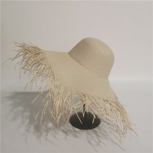 Ragged Round Silk Handwoven Paper Straw Hat Summer Vacation Women's Beach Hat Sunshade Hat Tourism Sun Hat